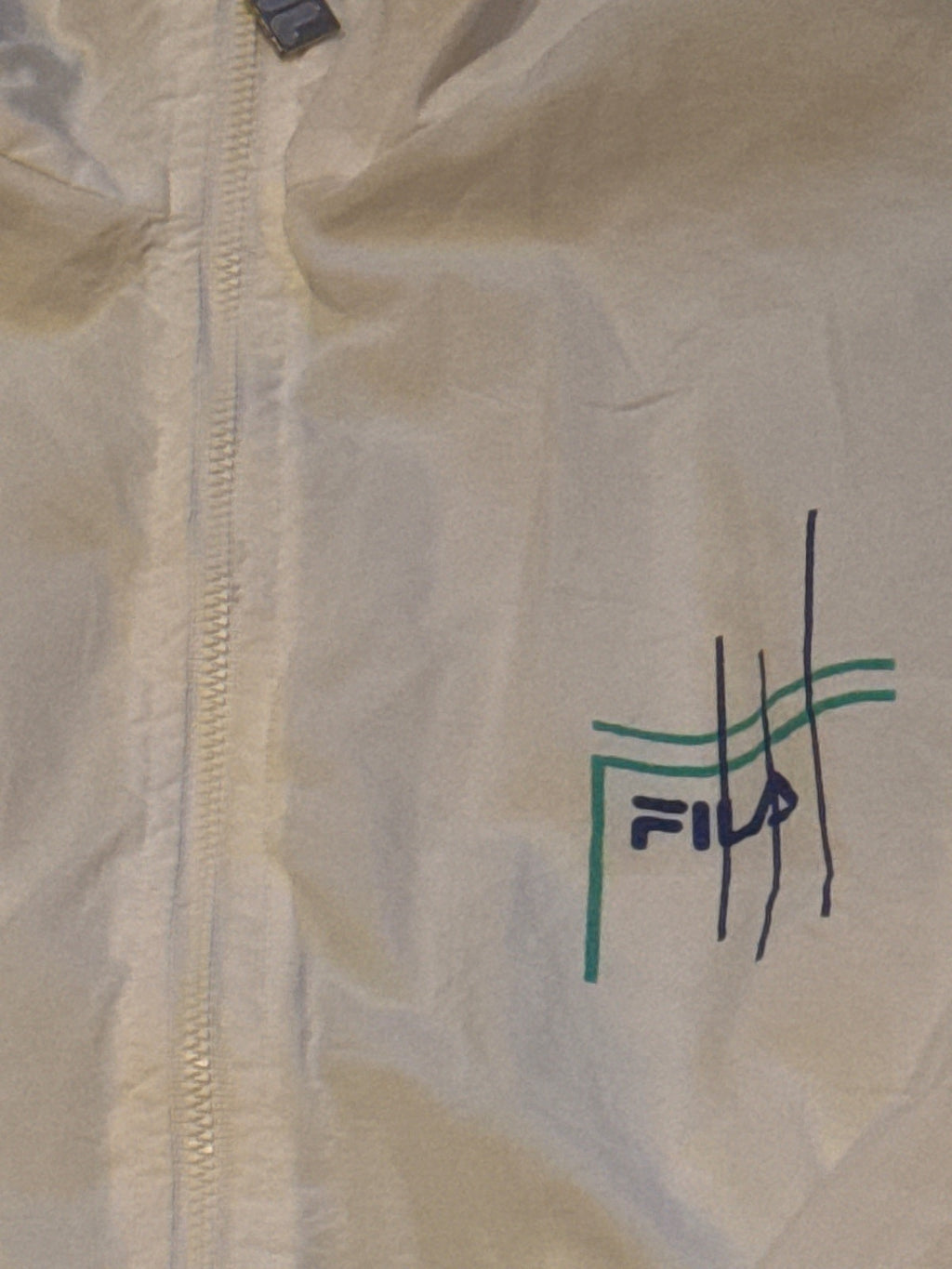 Rare Vintage Fila White Windbreaker Jacket with Retro Logo - detail image 3