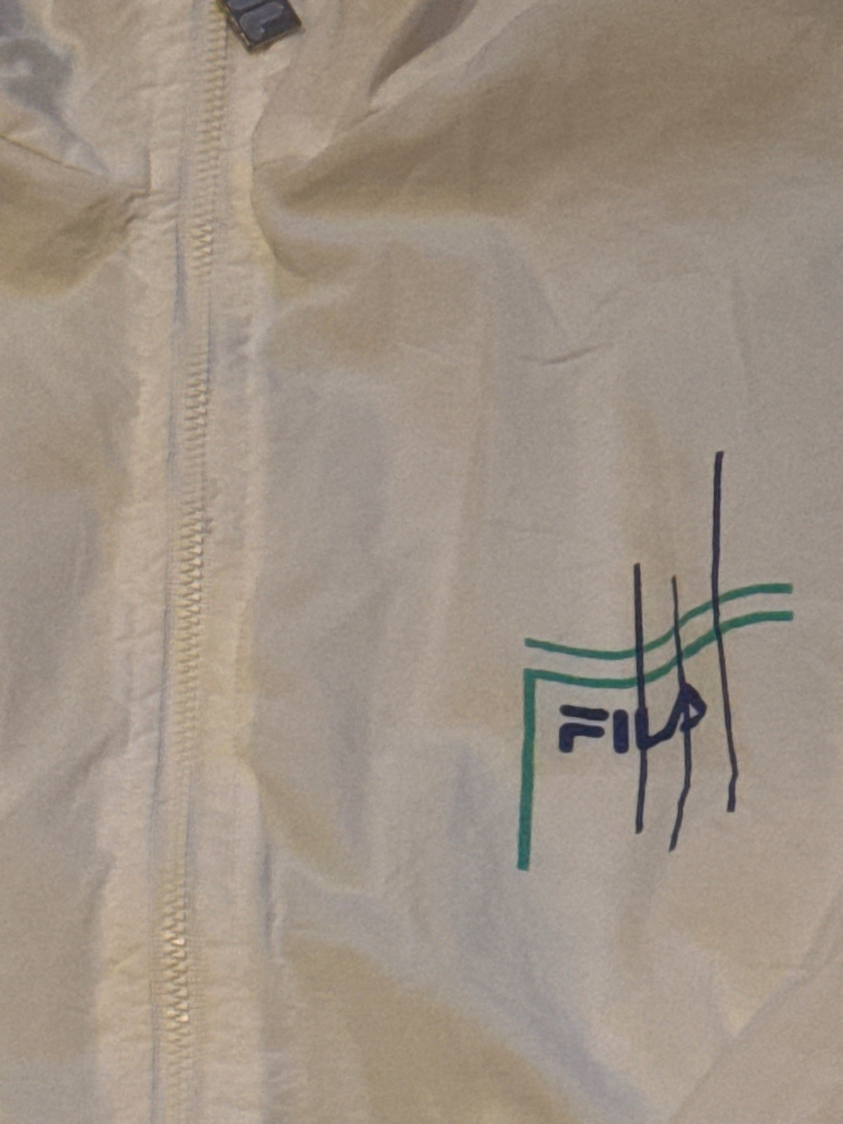 Rare Vintage Fila White Windbreaker Jacket with Retro Logo - detail image 3