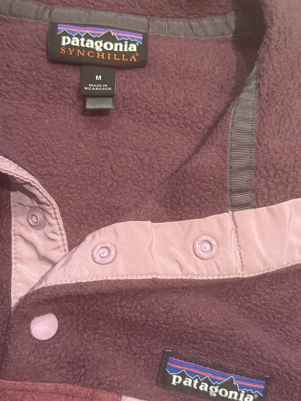 Patagonia Synchilla Fleece Pullover Medium Purple and Pink