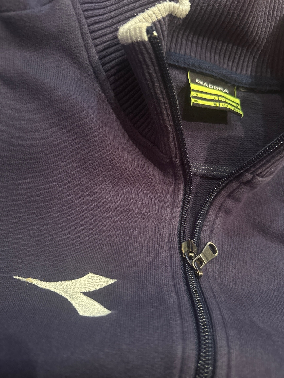 Diadora Purple Zip-Up Sports Jacket Size L - detail image 7