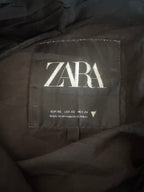 Zara Long Black Puffer Coat with Hood - XS - detail image 5