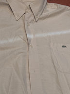 Lacoste Beige Short Sleeve Button-Up Shirt – product photograph 3 of 5