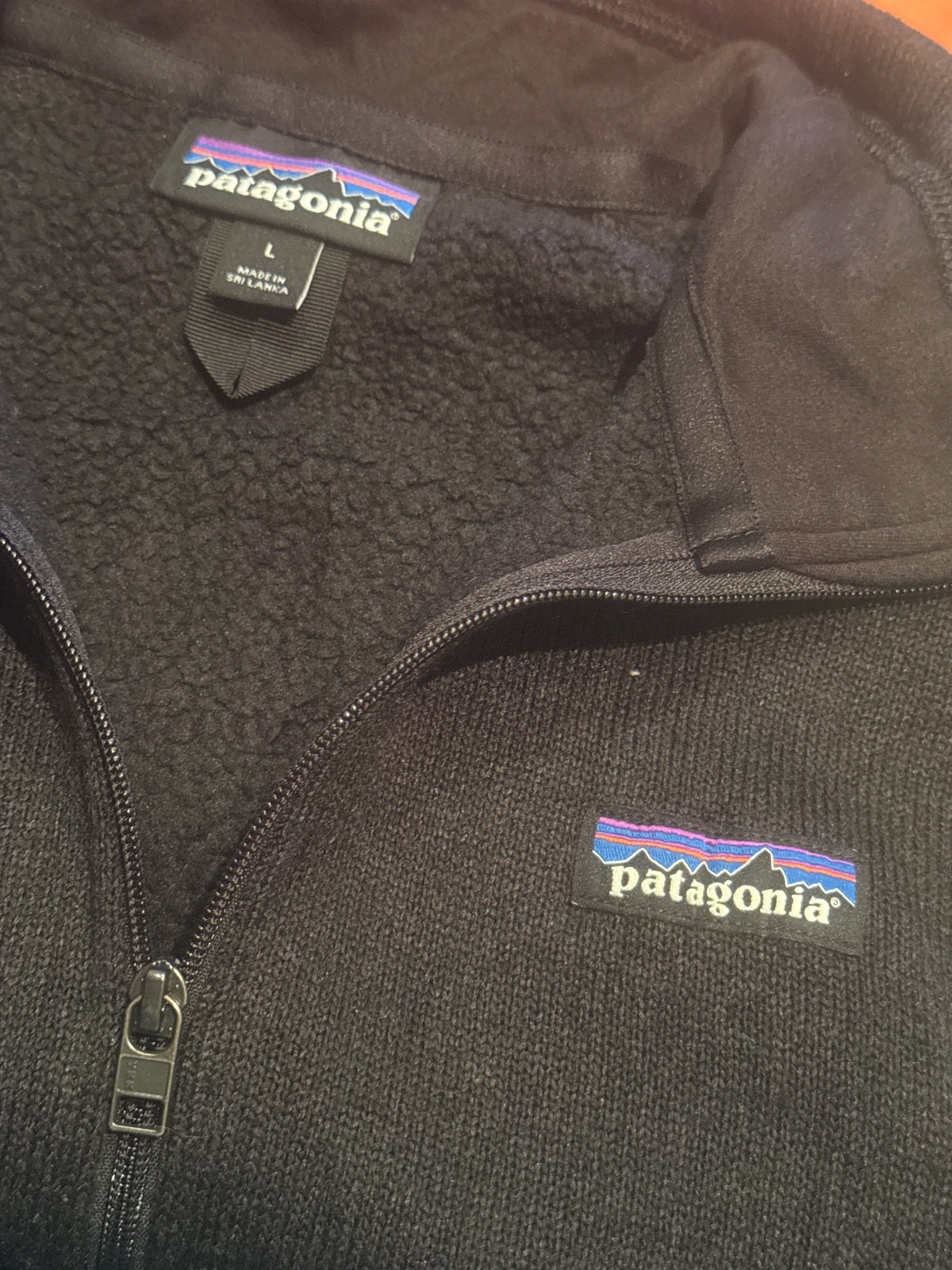 Patagonia Men's Black Half-Zip Fleece Pullover Size L