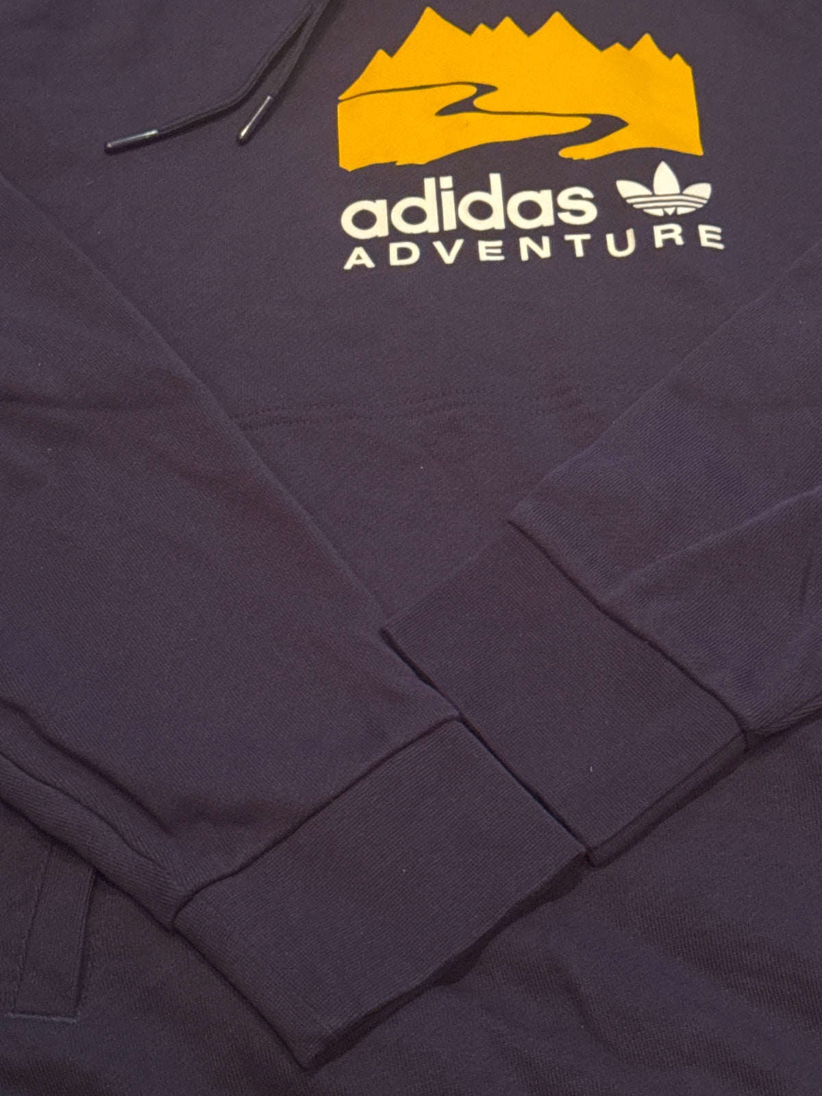 Adidas Adventure Navy Hoodie Sweatshirt Size S — product photograph 2 of 7