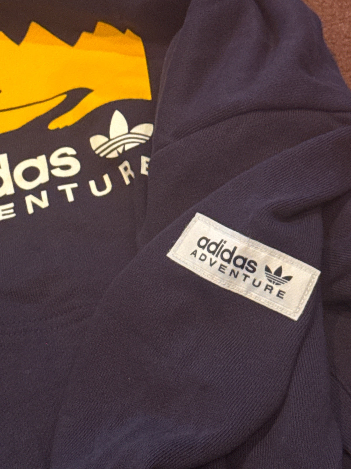 Adidas Adventure Navy Hoodie Sweatshirt Size S — product photograph 7 of 7
