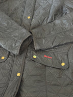 Barbour Black Quilted Jacket with Snap Buttons - Size 14, product image 2 of 10