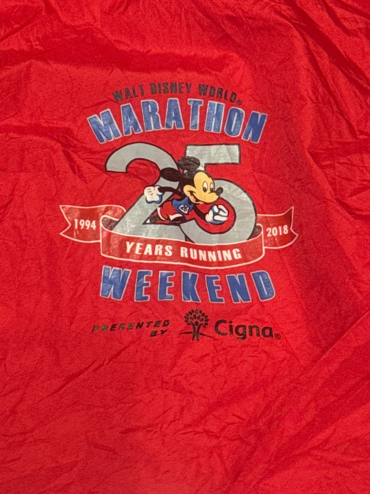 Disney Parks Authentic Original Red Marathon Weekend Medical