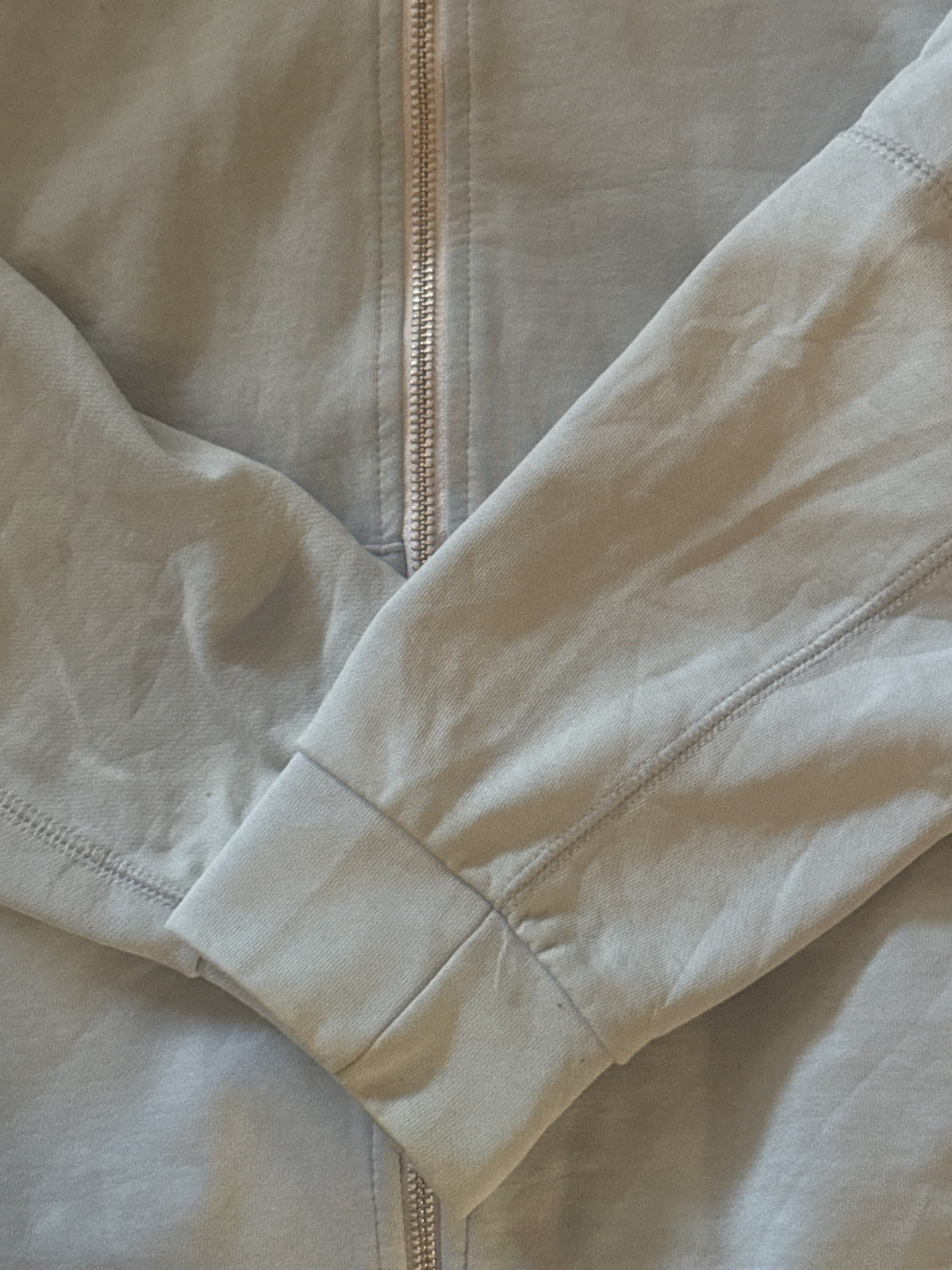 Nike Light Grey Full Zip Hoodie with Hood and Drawstrings, L - detail image 3