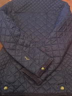 Joules navy quilted jacket UK size 8 with gold-tone buttons - product photograph 7 of 11