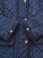 Joules navy quilted jacket UK size 8 with gold-tone buttons - product photograph 3 of 11