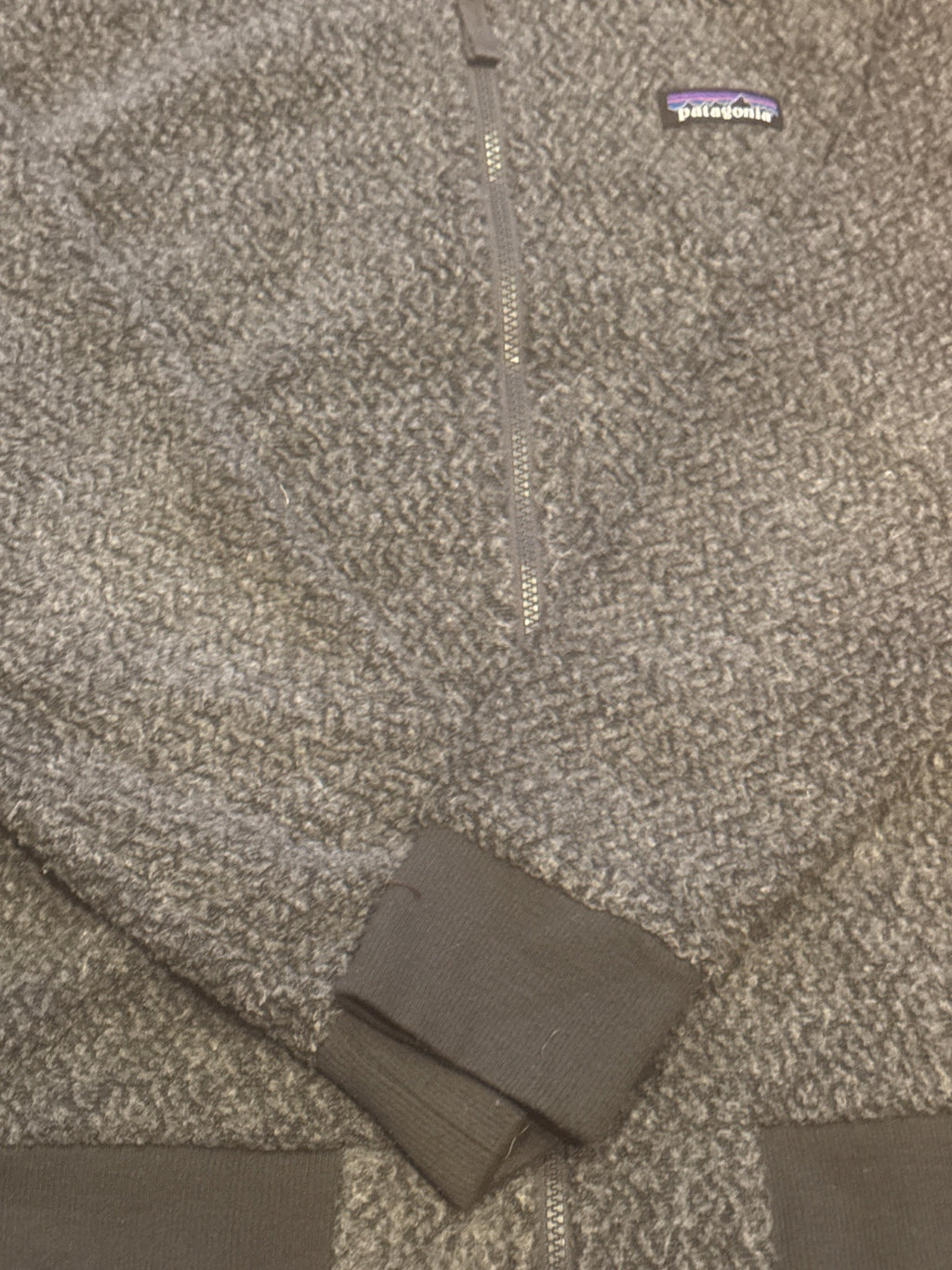 Patagonia Gray Fleece Zip-Up Jacket Size Large