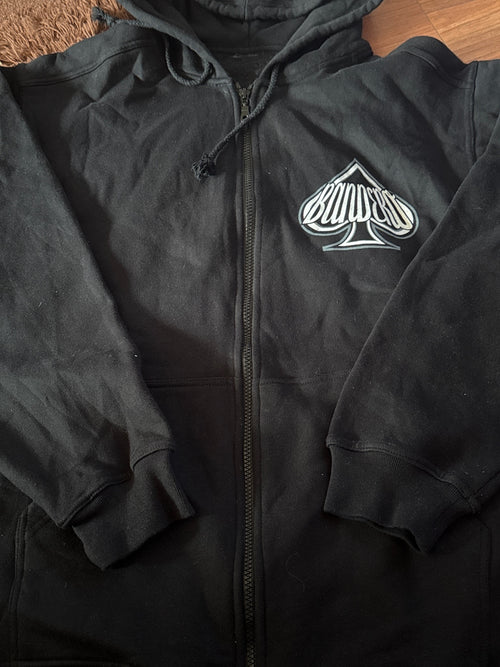 Bandersnatch Black Full Zip Hoodie with Clown Graphic - detail image 2