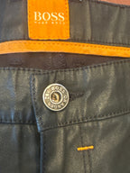 Boss Orange Black Coated Skinny trousers