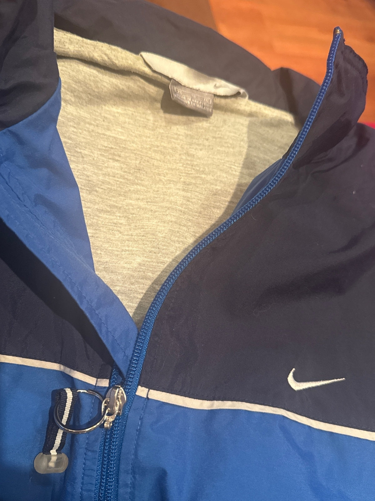 Vintage Nike Blue and Navy Lightweight Windbreaker Jacket