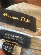Massimo Dutti Regular Fit Beige Trousers Size EUR 48 / USA