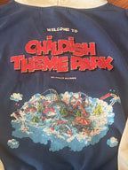 Childish Theme Park Hoodie with Popcorn Sleeve Embroidery - detail image 4