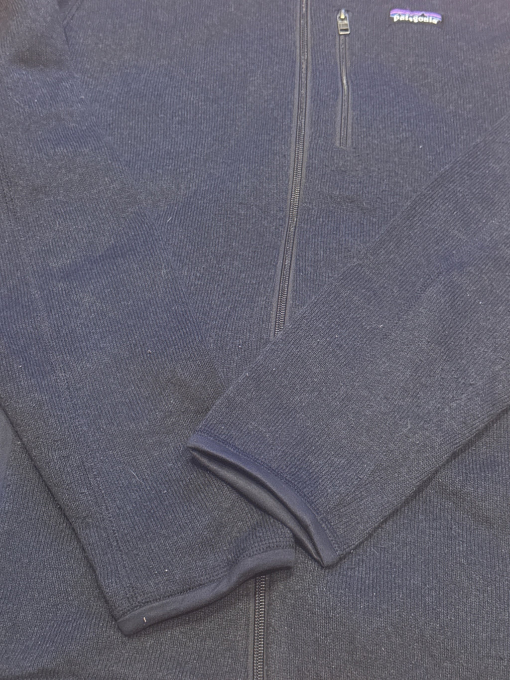 Patagonia Men's Navy Blue Full Zip Fleece Jacket Size Large