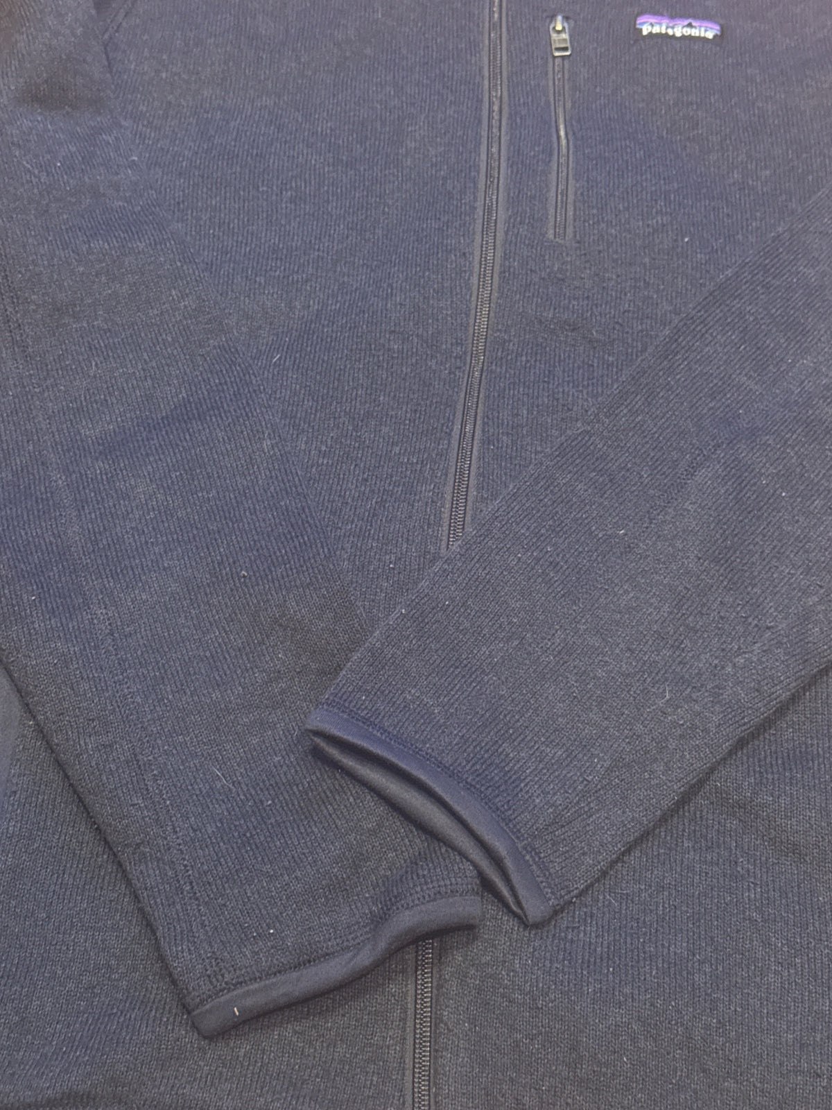 Patagonia Men's Navy Blue Full Zip Fleece Jacket Size Large