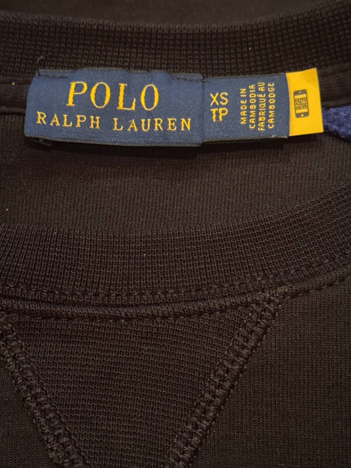 Polo Ralph Lauren black blue and white crewneck sweatshirt XS, product image 3 of 6