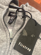Firetrap Grey Marl Zip-Up Hooded Sweatshirt – product photograph 4 of 4