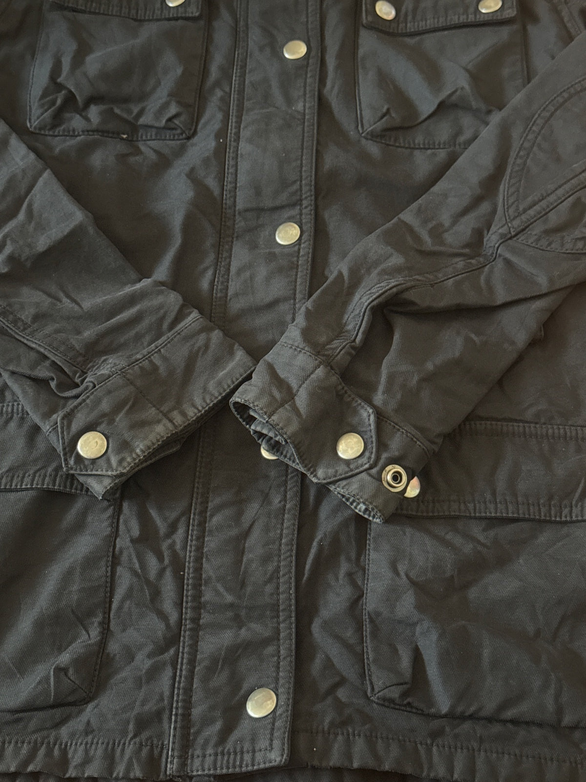 Polo Jeans Co. Ralph Lauren Black Cotton Nylon Jacket Medium - detail image 4