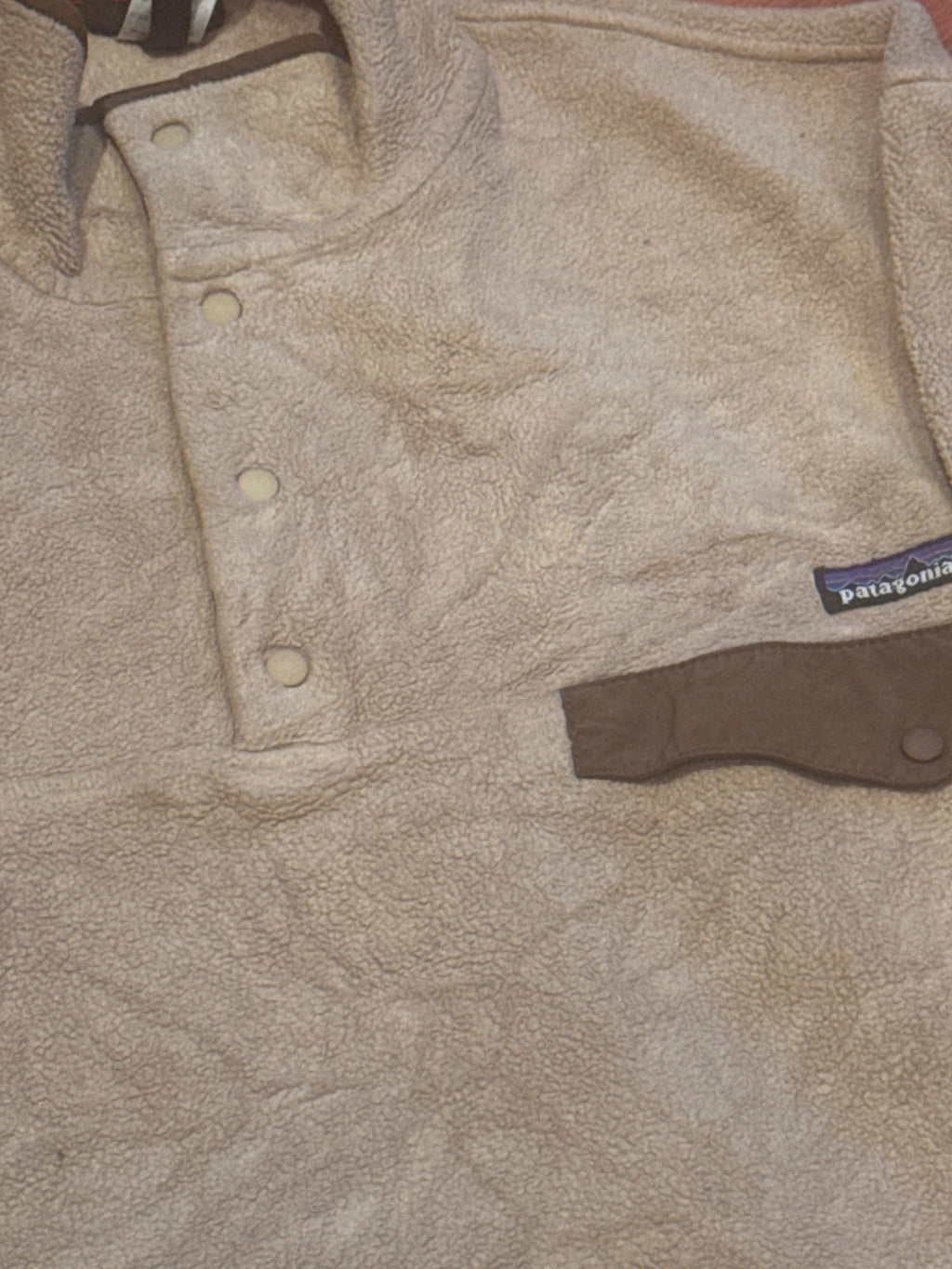 Patagonia Synchilla Men's Large Beige Fleece Pullover