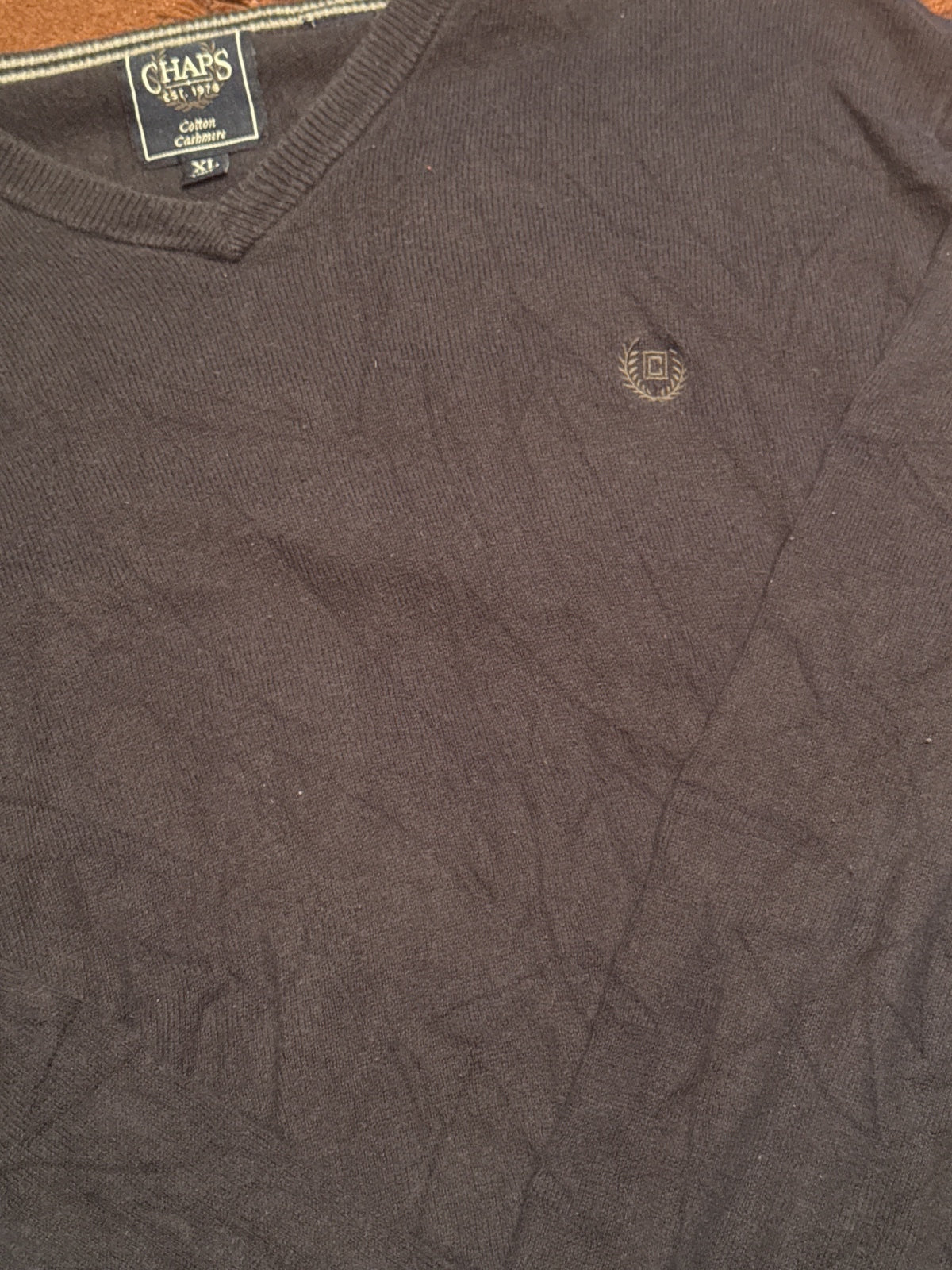 Chaps Cotton Cashmere V-Neck Jumper XL - detail image 2