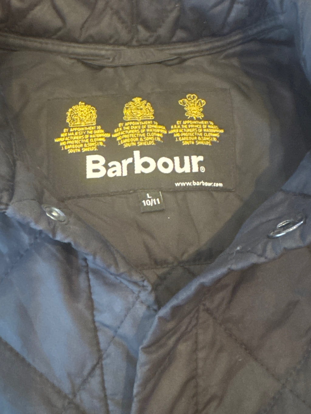 Barbour Quilted Black Sleeveless Womens Gilet Vest Size L