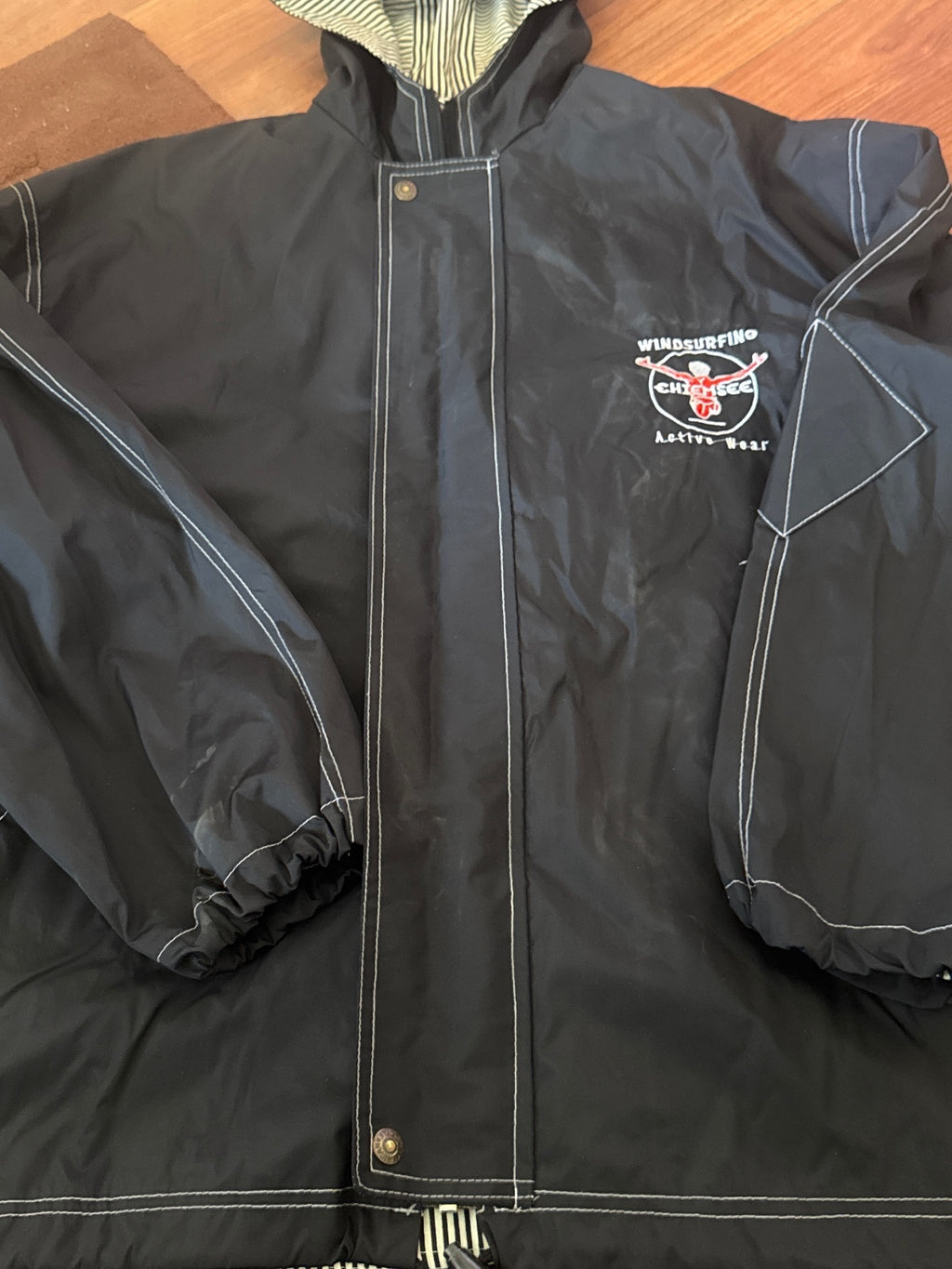 Chiemsee Windsurfing Black Hooded Windbreaker Jacket - L, product image 2 of 8