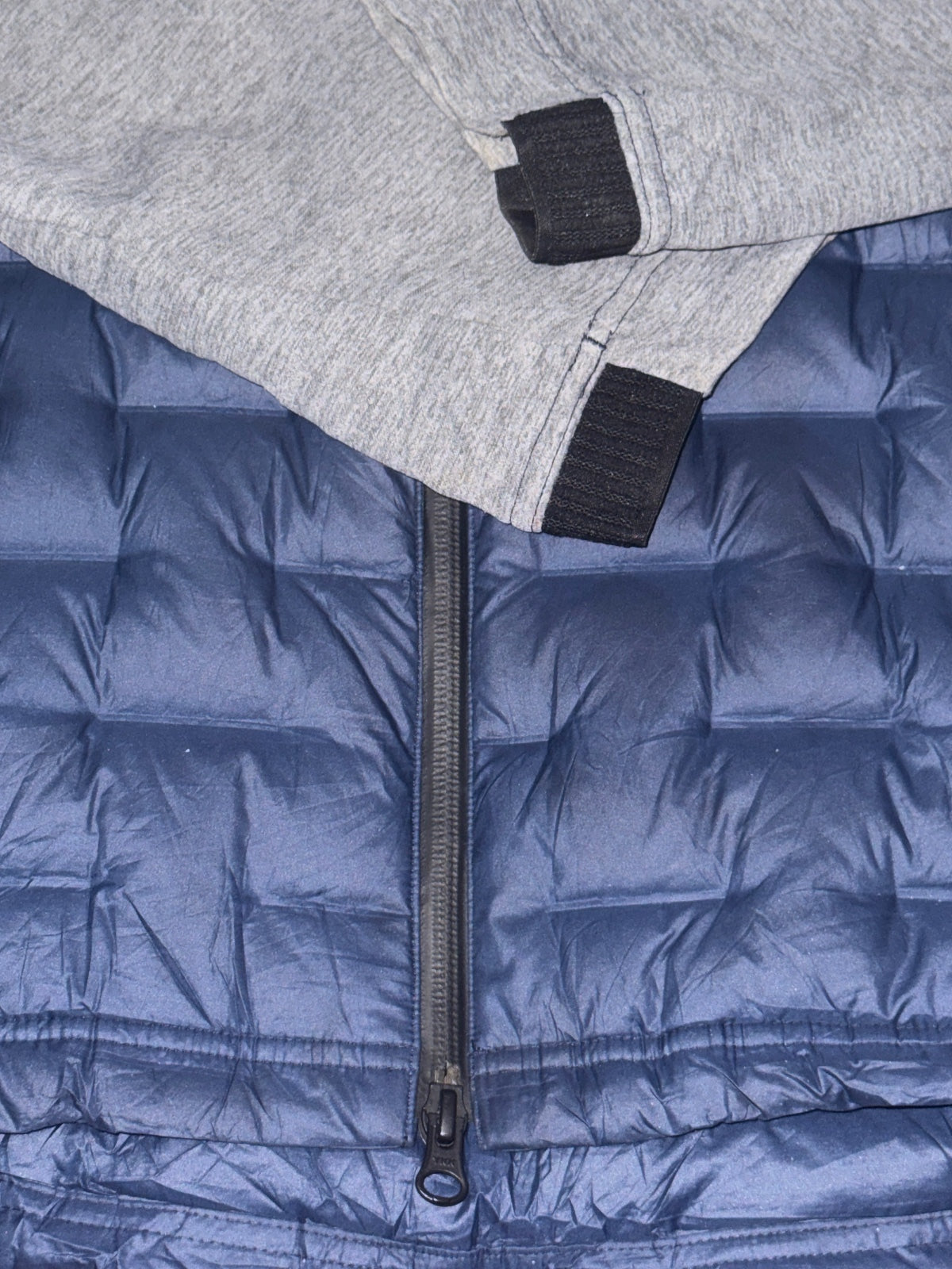 Ruffino navy quilted jacket with grey knit sleeves XL, product image 4 of 7