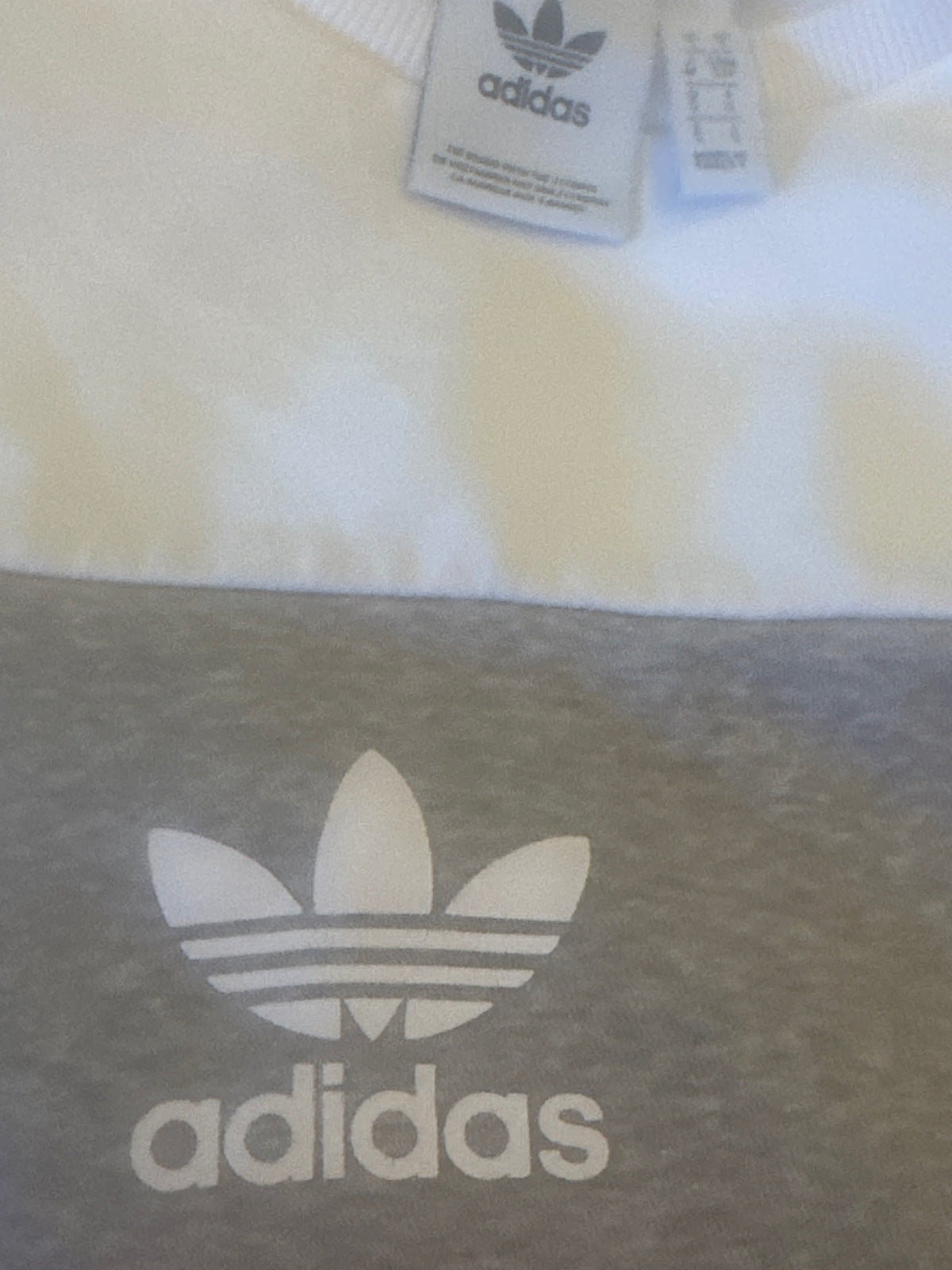Adidas White and Grey Crewneck Sweatshirt Small Made in TURK - detail image 5