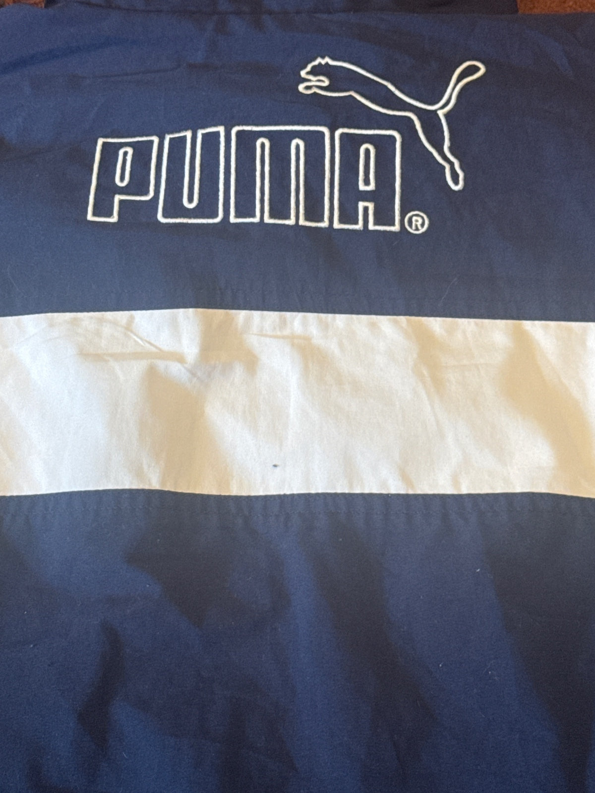 Puma Vintage Navy Blue Track Jacket with White and Light-Teo