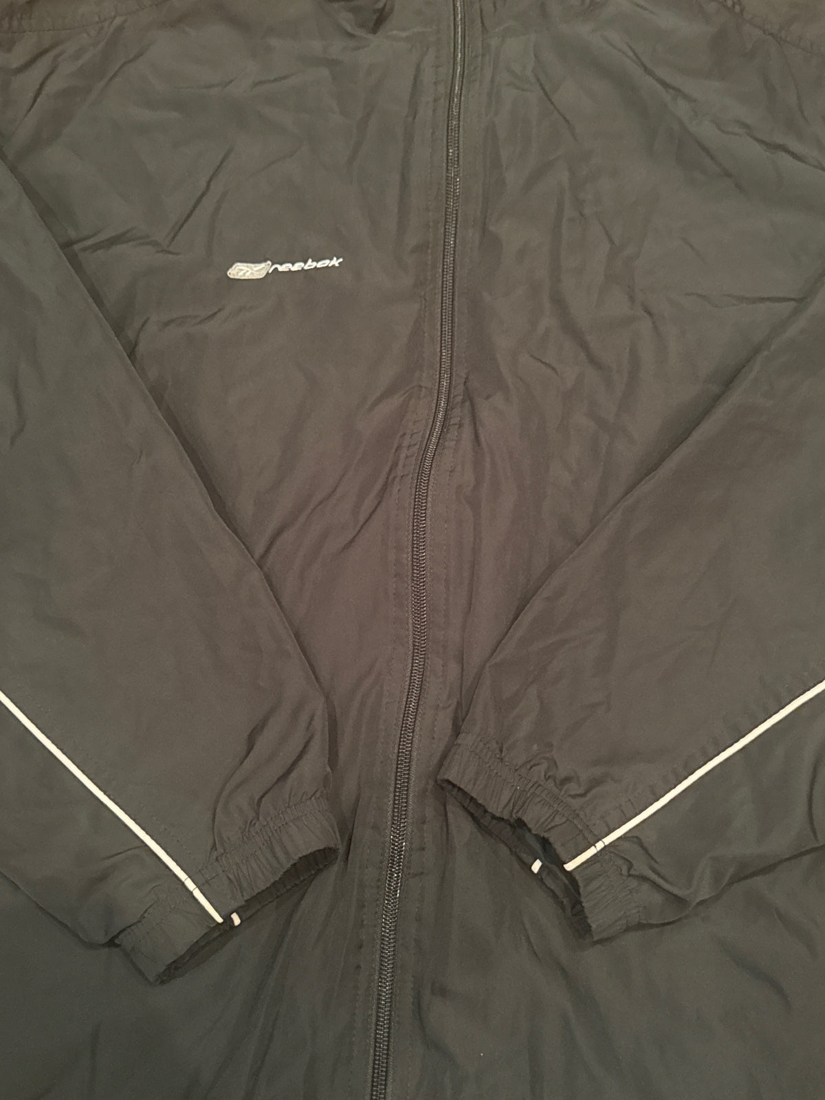 Vintage silver label Reebok Black Lightweight Windbreaker