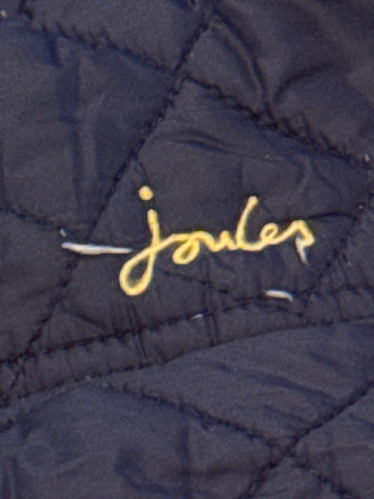 Joules navy quilted jacket UK size 8 with gold-tone buttons - product photograph 6 of 11