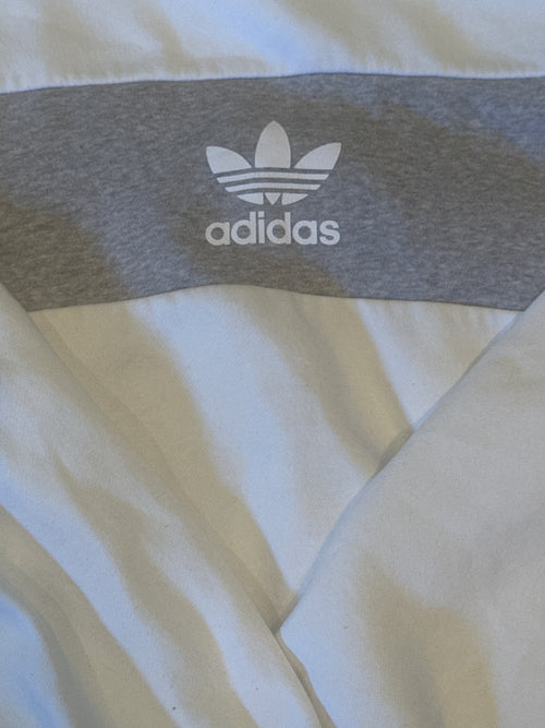 Adidas White and Grey Crewneck Sweatshirt Small Made in TURK - detail image 2