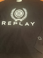 Replay Black Graphic Crew Neck Sweatshirt XL – product photograph 2 of 7