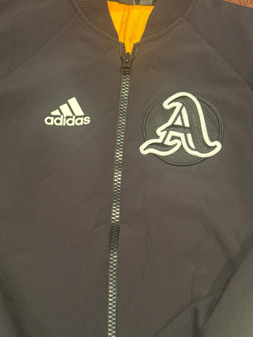 Adidas Black and White Zip-Up Sports Jacket with Logo