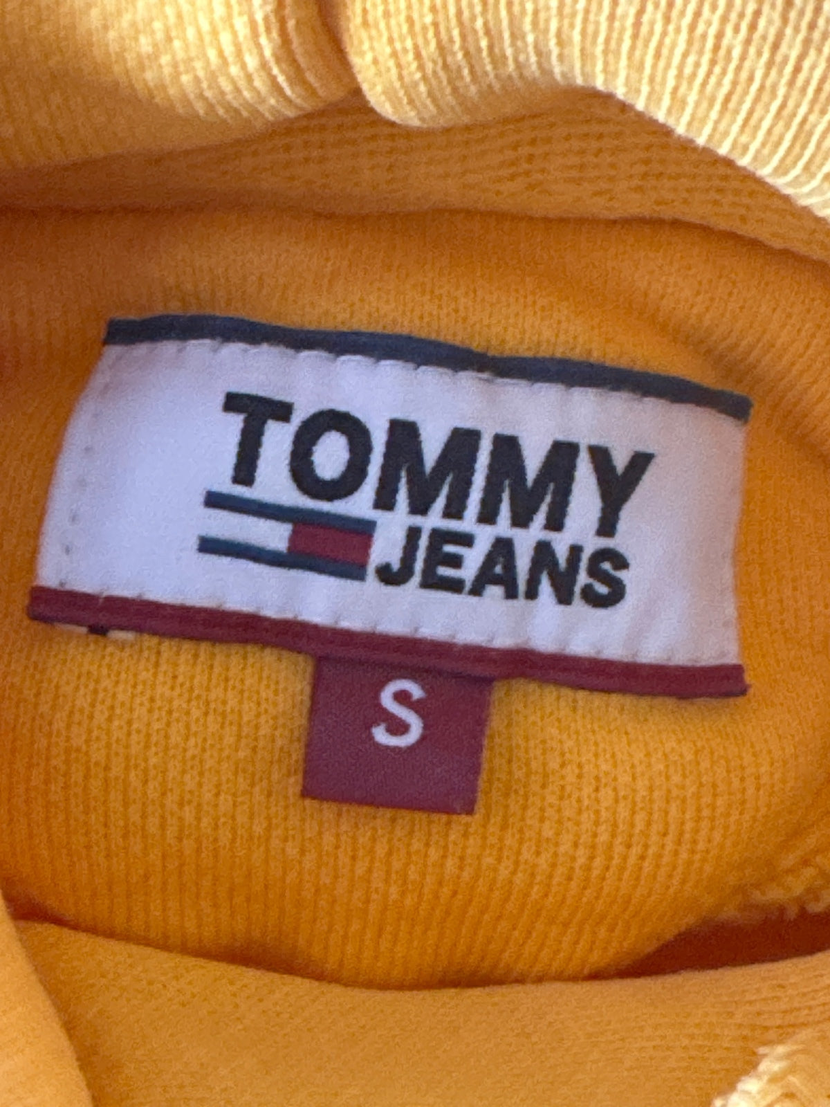 Tommy Jeans Yellow Hoodie Sweatshirt Size S - detail image 5