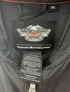 Harley-Davidson Men's Nylon Jacket with Logo Patches, Size 2