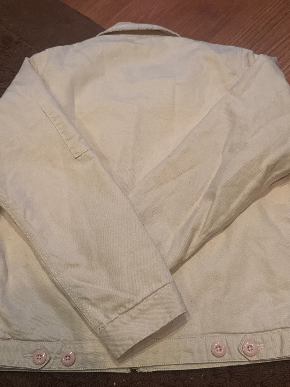 Dickies women's pale pink zip-up work jacket XS, listing photo 8 of 9