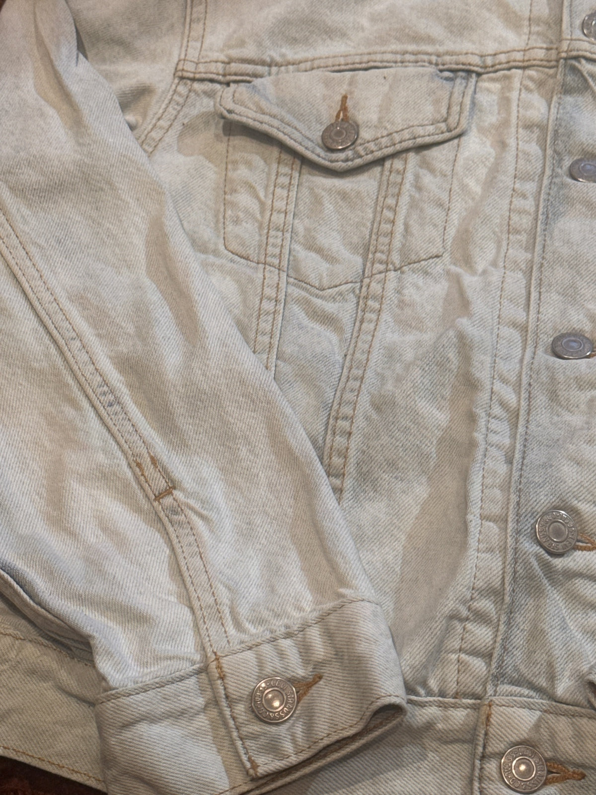 Levi's Light Wash Denim Jacket with Embroidered Back