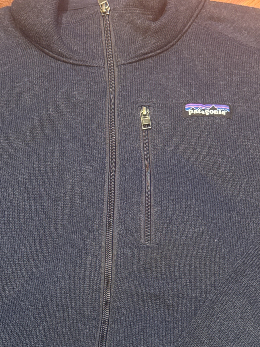 Patagonia Men's Navy Blue Full Zip Fleece Jacket Size Large