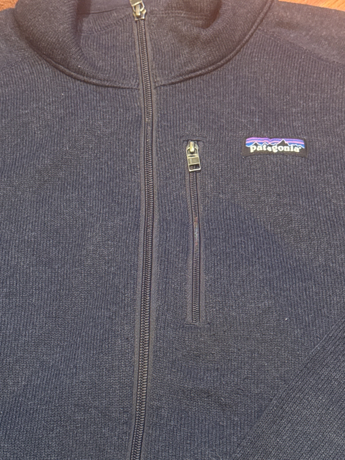 Patagonia Men's Navy Blue Full Zip Fleece Jacket Size Large