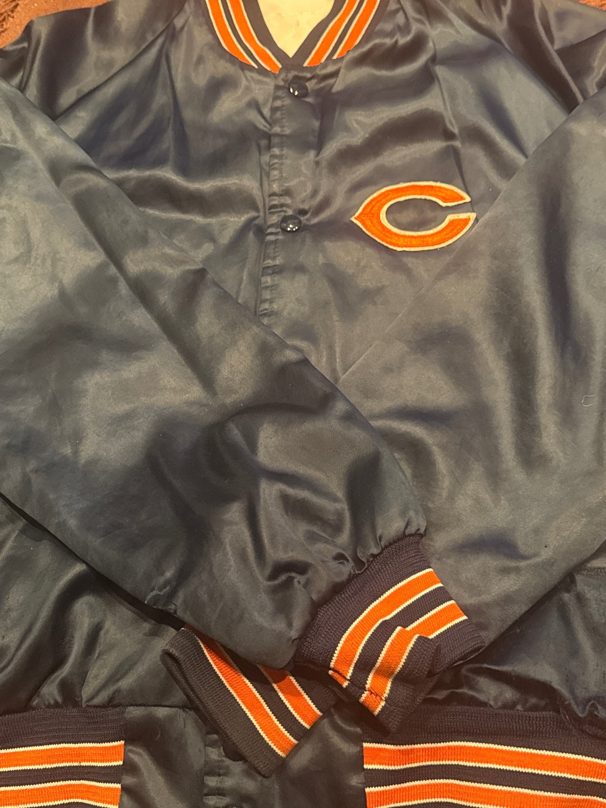 Vintage Chicago Bears Satin Bomber Jacket - detail image 3