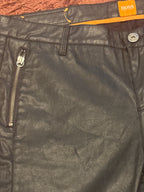 Boss Orange Black Coated Skinny trousers