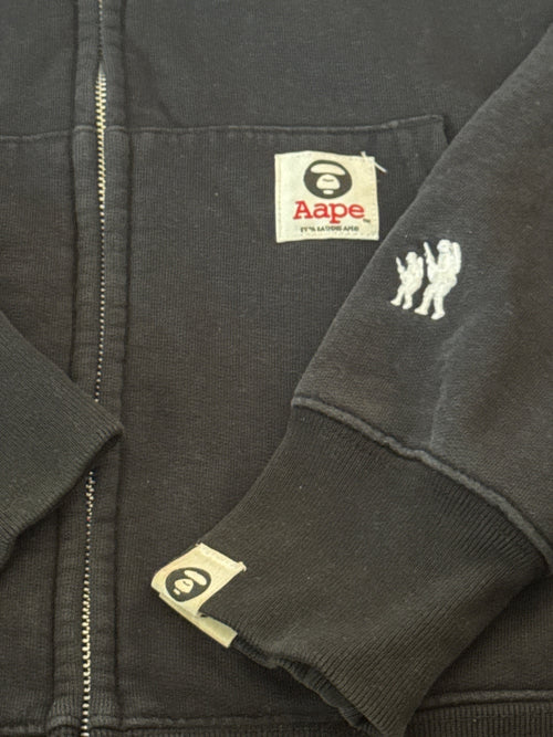 AAPE by A Bathing Ape Black Camo-Hood Zip Hoodie - L, product image 2 of 9
