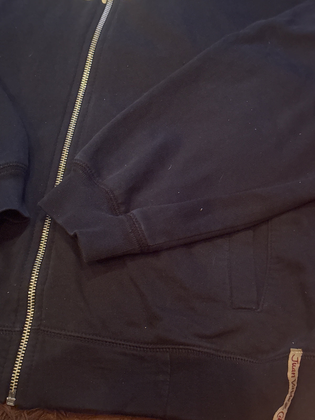Juan Valdez Café Black Zip-Up Hoodie with Patterned Hood L - detail image 4
