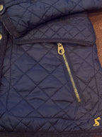 Joules navy quilted jacket UK size 8 with gold-tone buttons - product photograph 5 of 11