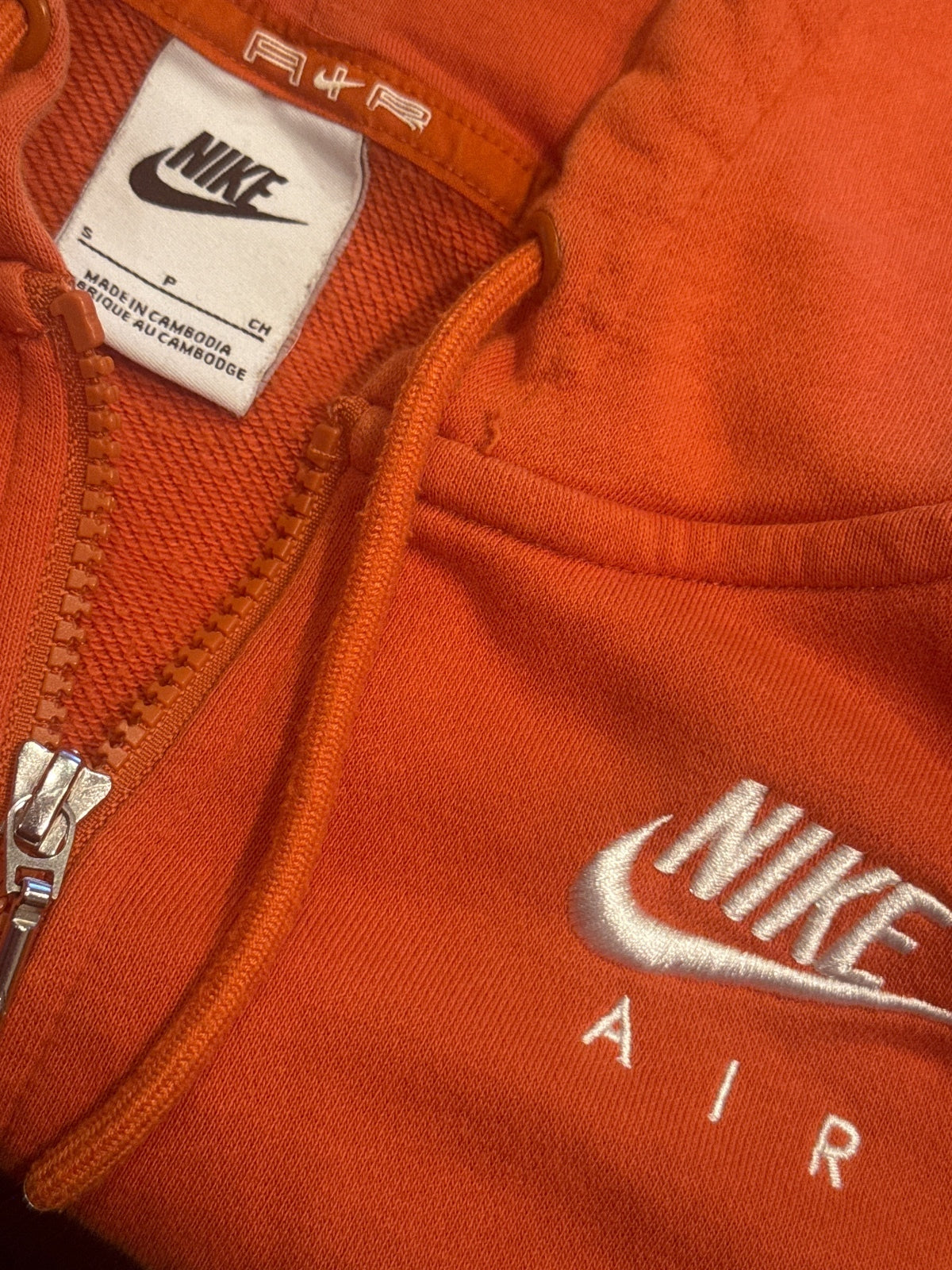 Nike Air F+R Orange Full-Zip Hoodie – product photograph 5 of 7