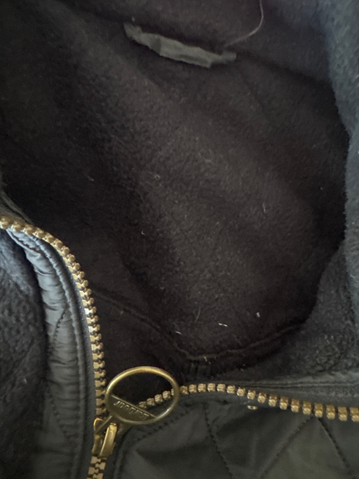 Barbour Black Quilted Jacket with Snap Buttons - Size 14, product image 7 of 10